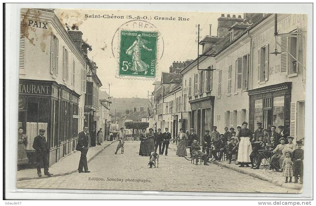 SAINT CHERON (ESSONNE - 91) - CPA - GRANDE RUE - Saint Cheron