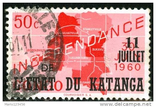 KATANGA, 1960, Independence, FRANCOBOLLO USATO - Katanga
