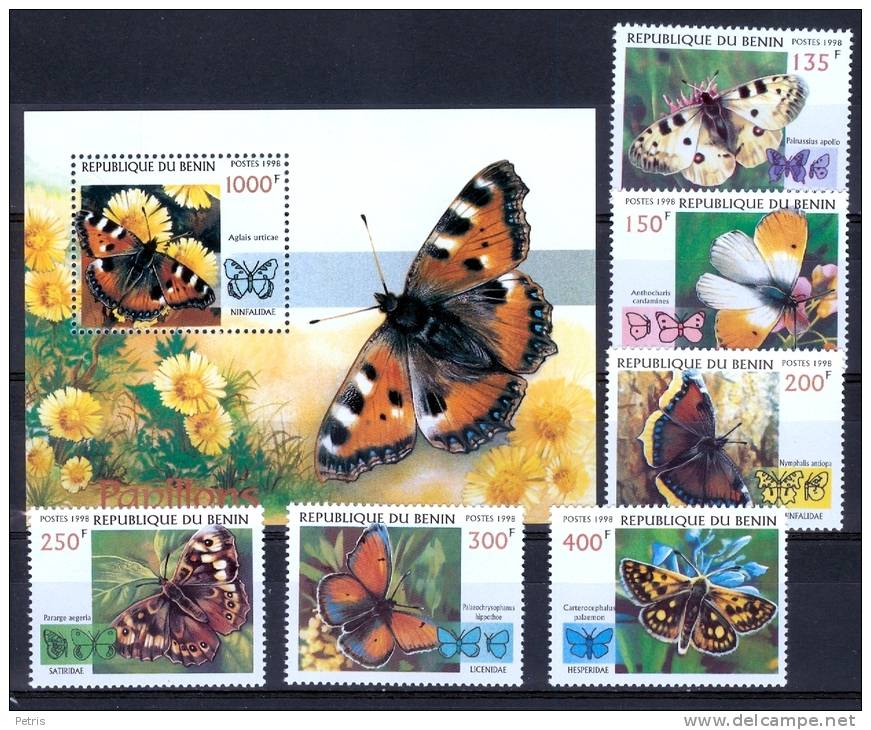 Benin 1998 Butterflies MNH** - Lot. A274 - Butterflies