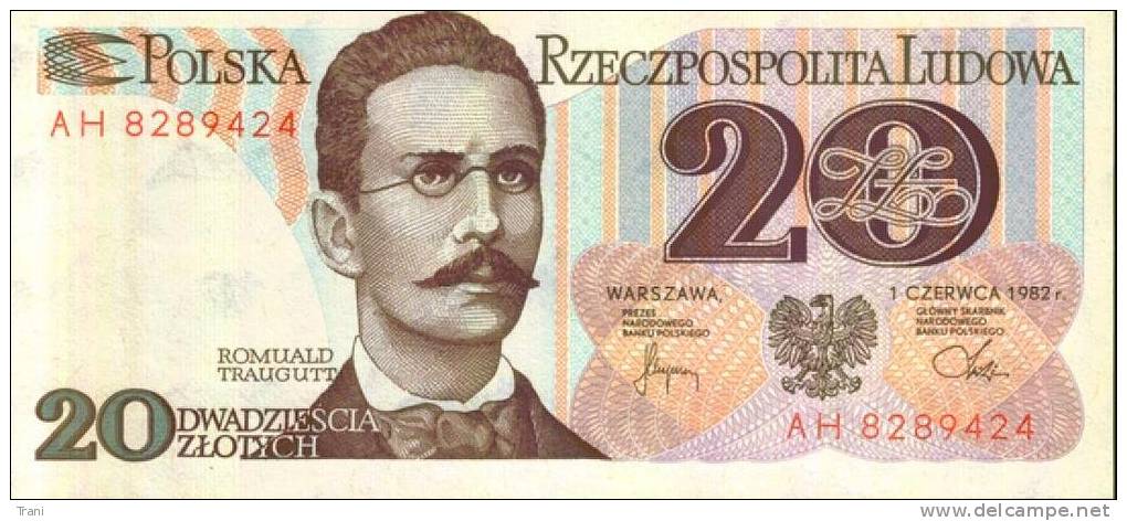 BANCONOTA DELLA POLONIA - 20 Zlotych - Pologne