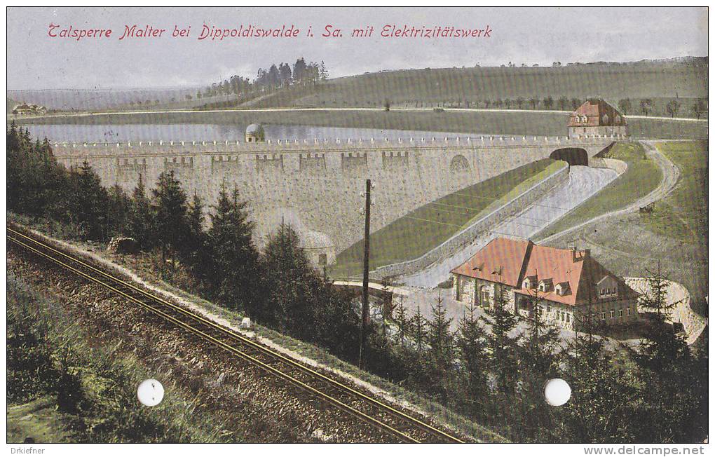 Dippoldiswalde, Malter Talsperre E-Werk, Um 1912 - Dippoldiswalde
