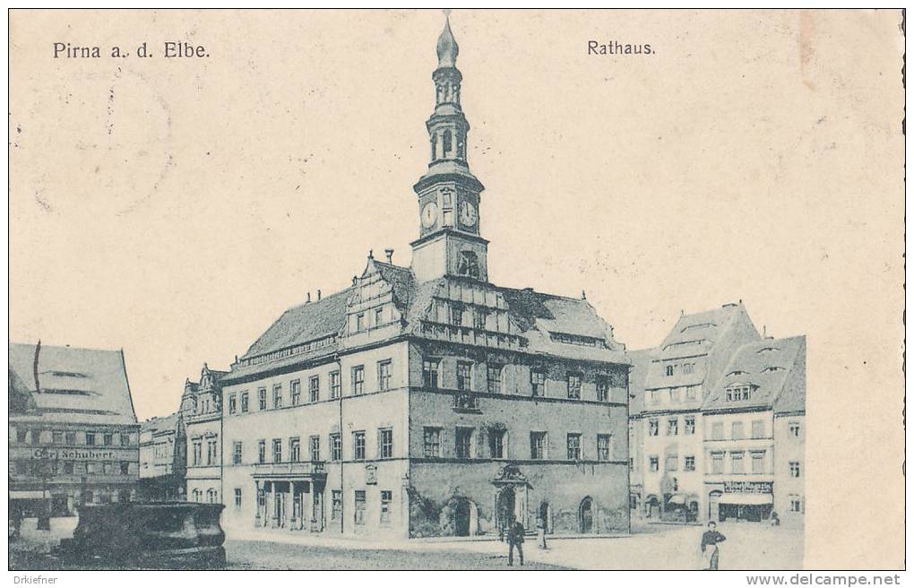 Pirna A. Elbe, Rathaus, Um 1912 - Pirna