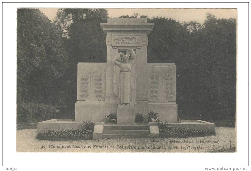 20-Monument élevé Aux Enfants De Joinville Morts Pour La Patrie (1914-1918) - Joinville
