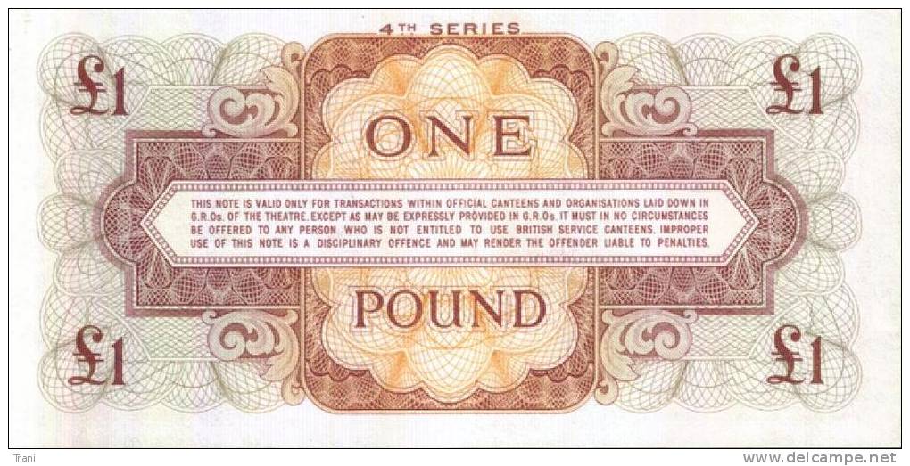 BRITISH ARMED FORCES - One Pound - Autoridad Militar Británica