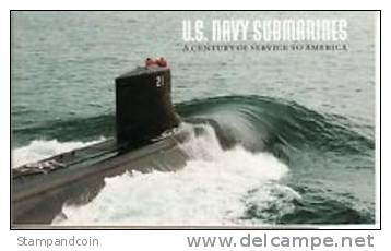 US #3373-77 Submarine Prestige Booklet BK279 From 2000 - 3. 1981-...