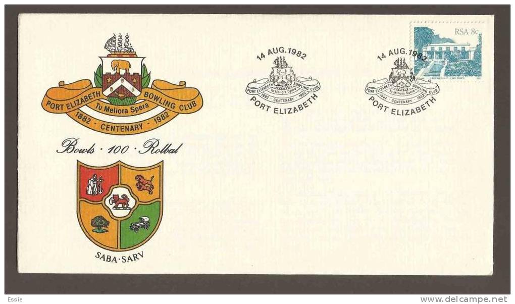 South Africa RSA -1982 - Commemorative Cover Bowls South Africa 100 SABA - Bocce