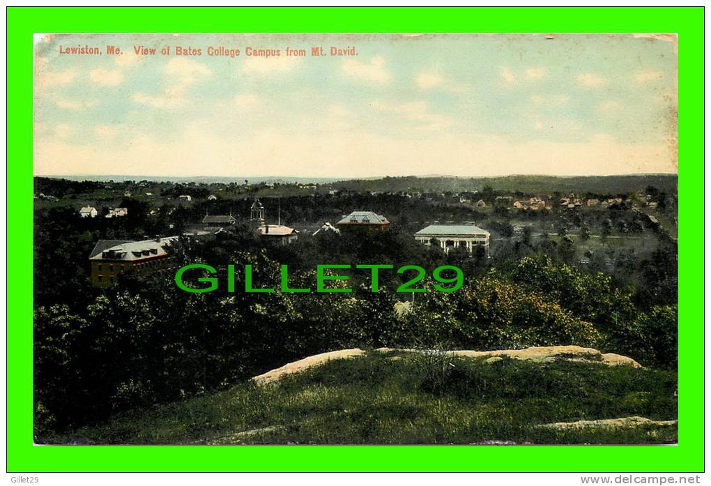 LEWISTON, MAINE - VIEW OF BATES COLLEGE CAMPUS FROM MT. DAVIS - THE HUGH C. LEIGHTON CO - - Lewiston