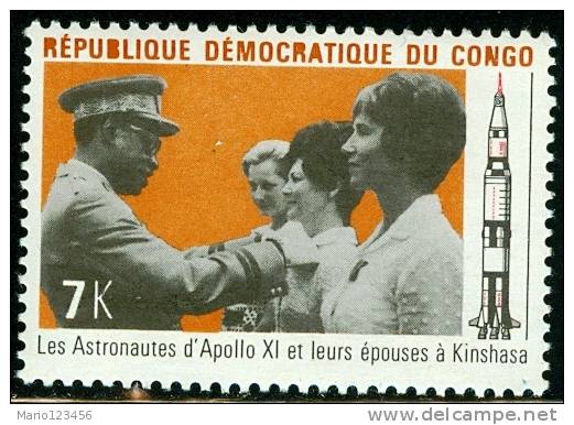 REPUBBLICA DEMOCRATICA DEL CONGO, 1970, The Astronauts Of Apollo XI, Kinshasa,  NUOVO (MNH**), Scott 700 - Nuovi