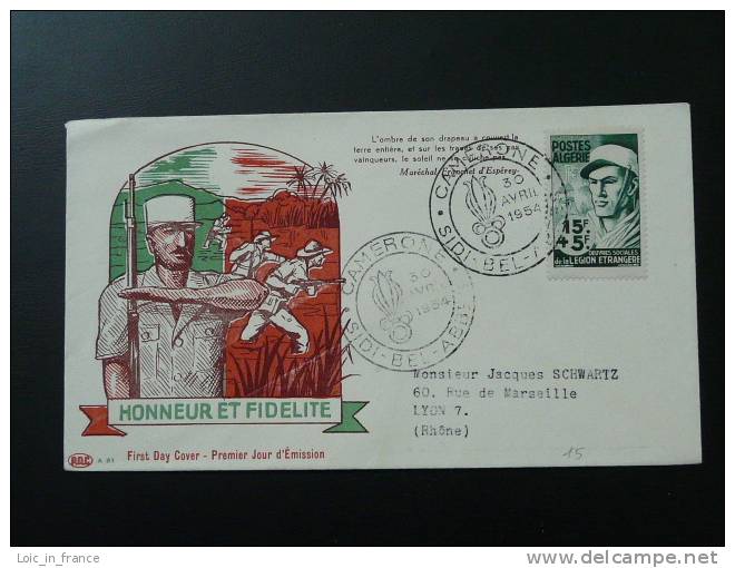 FDC Légion Etrangère Foreign Legion Algérie 1954 - Other & Unclassified