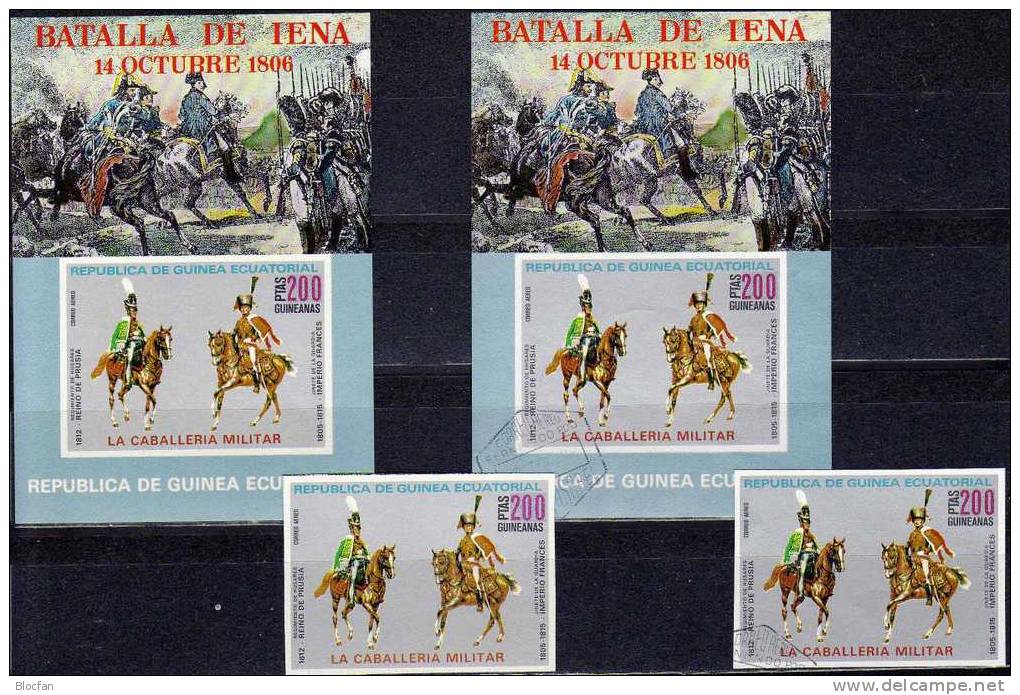 General Von Napoleon Zu Pferde 1976 Guinea Äquatorial 783,Block 208 ** Plus O 16€ Kavallerie Bf Art Bloc Sheet Of Africa - Caballos