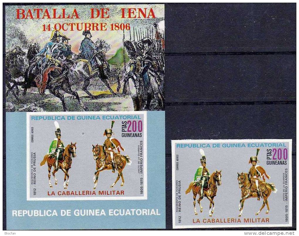 General Von Napoleon Zu Pferde 1976 Guinea Äquatorial 783,Block 208 ** Plus O 16€ Kavallerie Bf Art Bloc Sheet Of Africa - Horses