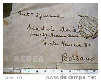 POSTA MILITARE 402 Ufficio Concentramento  SU BUSTA POSTA AEREA 1941 Bolli Tolti  EA8402 - Ohne Zuordnung