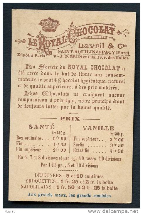 Chromo Au Royal Chocolat, Thème Humour, Jeux De Mots, Aux Chromos, Les Grands Remèdes - Autres & Non Classés