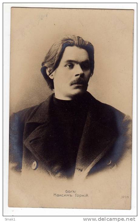 FAMOUS PEOPLE WRITERS MAXIM GORKI 1868-1936 RUSSIAN WRITER DRAMATISTOLD POSTCARD - Writers