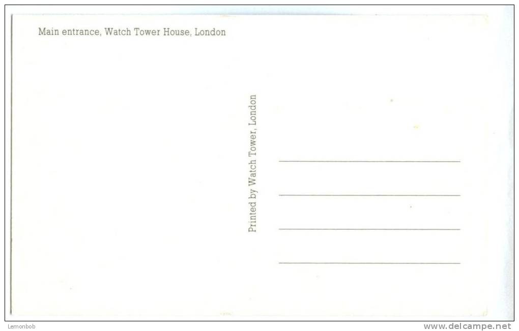 UK, Main Entrance, Watch Tower House, London, Unused Postcard [12411] - London Suburbs