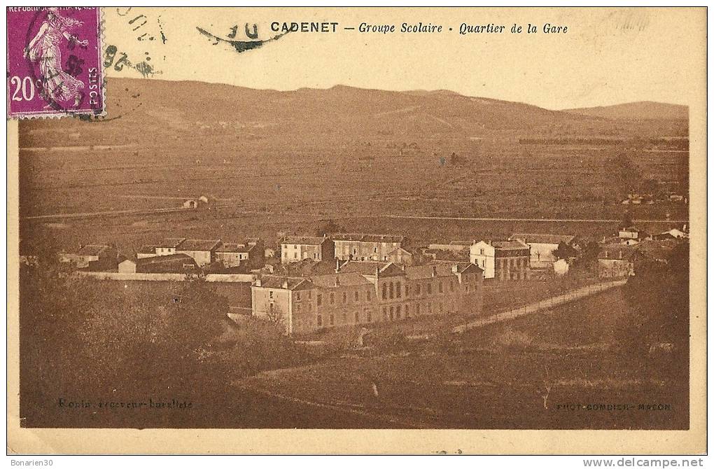 CPA 84 CADENET  GROUPE SCOLAIRE   ECOLE  QUARTIER DE LA GARE - Cadenet