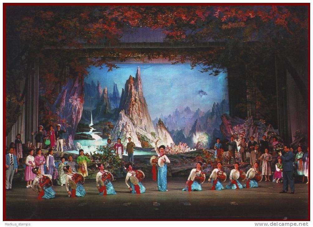 DPR North Korea - Musical Propaganda booklet with 10 postcards, patriotic dance & opera, ballet