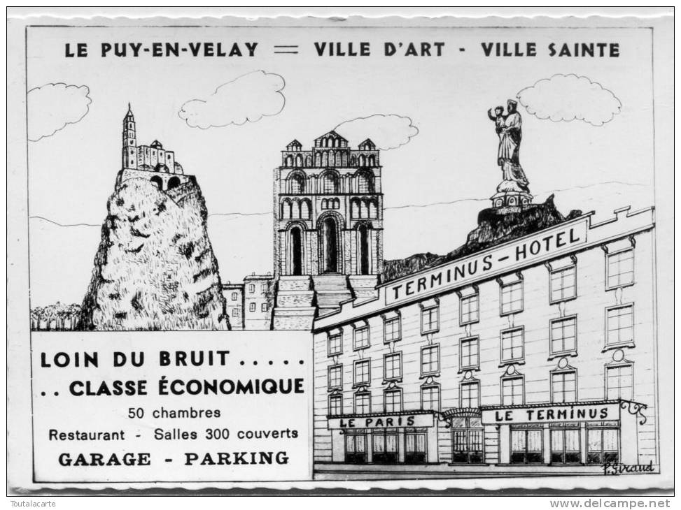 CPSM 43 LE PUY  HOTEL TERMINUS Grand Format - Le Puy En Velay