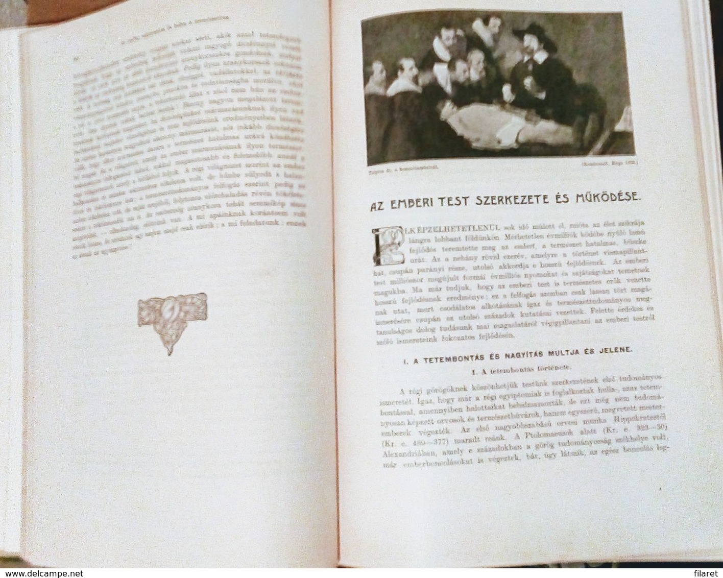 OLD ANTROPOLOGY/ANATOM-HUNGARY-AZ EMBER,A MUVELTSEG KONYVTARA-ALEXANDER BERNAT AND LENHOSSEK MIHALY-BUDAPEST 1905 PERIOD