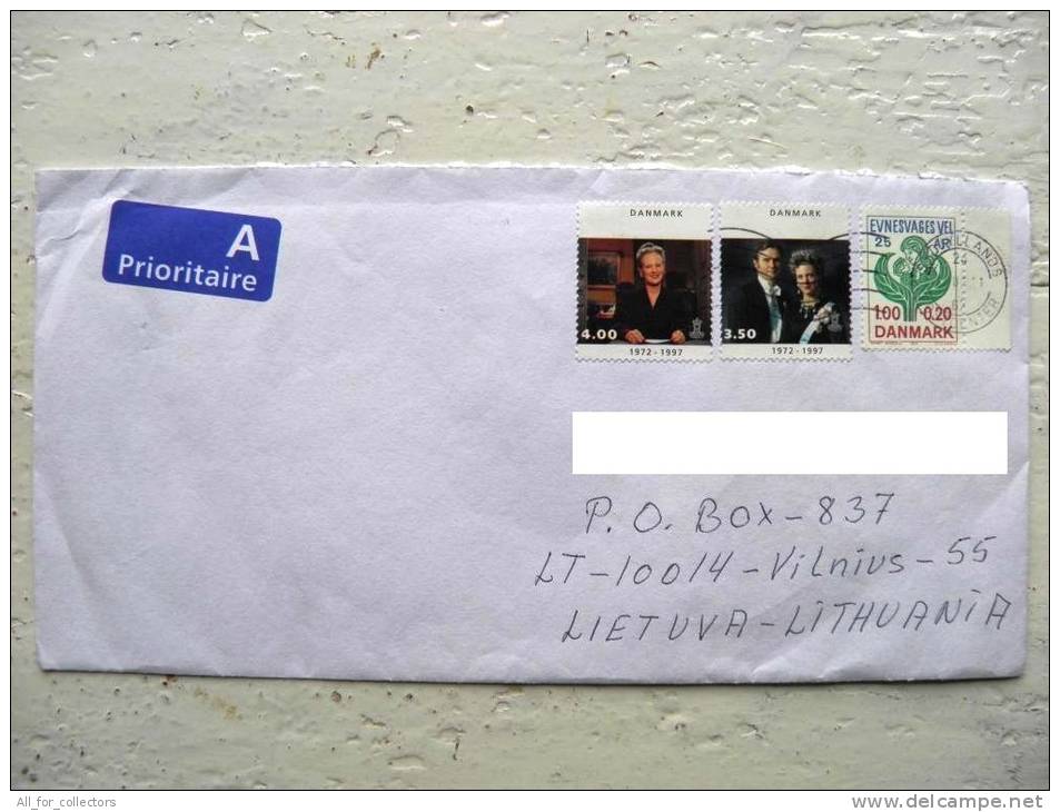 Cover Sent From Denmark To Lithuania, Royal - Brieven En Documenten