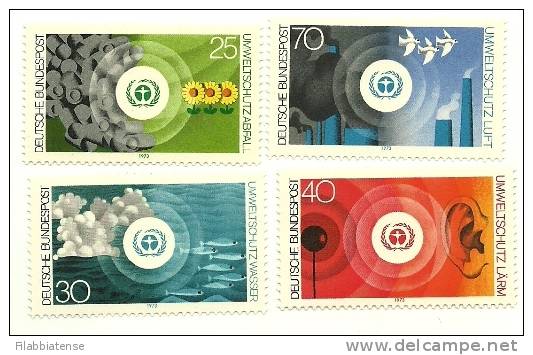 1973 - Germania 623/26 Lotta All'inquinamento   ------ - Umweltverschmutzung