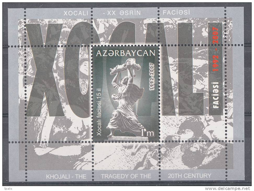 Azerbaijan 2007 Michell Nr Bl 71 Khojali Tragedy MNH - Azerbaiján