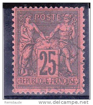 SAGE N/U - YVERT N°91 OBLITERE  - COTE = 25 EUR. - 1876-1898 Sage (Type II)