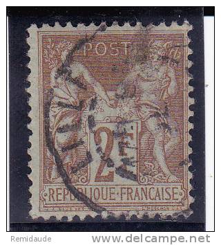 SAGE N/B - YVERT N°105 OBLITERE  - COTE = 40 EUR. - 1898-1900 Sage (Type III)