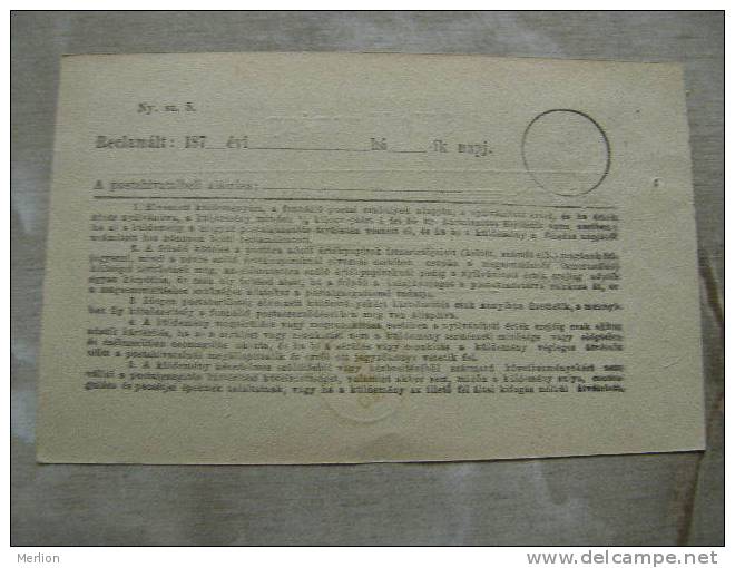 Hungary GYÖR -RAAB -Föladó-vevény   Recepisse   1883   D84257.10 - Brieven En Documenten