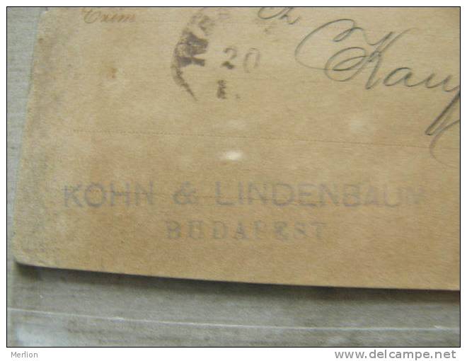 Hungary Budapest Föposta 1893 - Kohn -Lindenbaum -KisjenÅ‘   D84257.19 - Brieven En Documenten