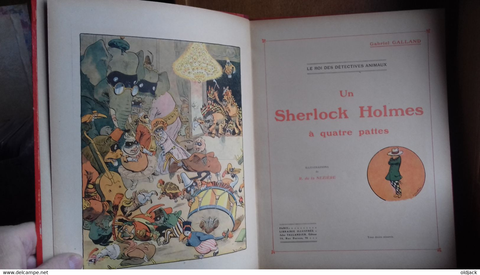 GALLAND G " UN SHERLOCK HOLMES A QUATRE PATTES " Illustrations De  R. De La NEZIERE (col8a) - Original Drawings
