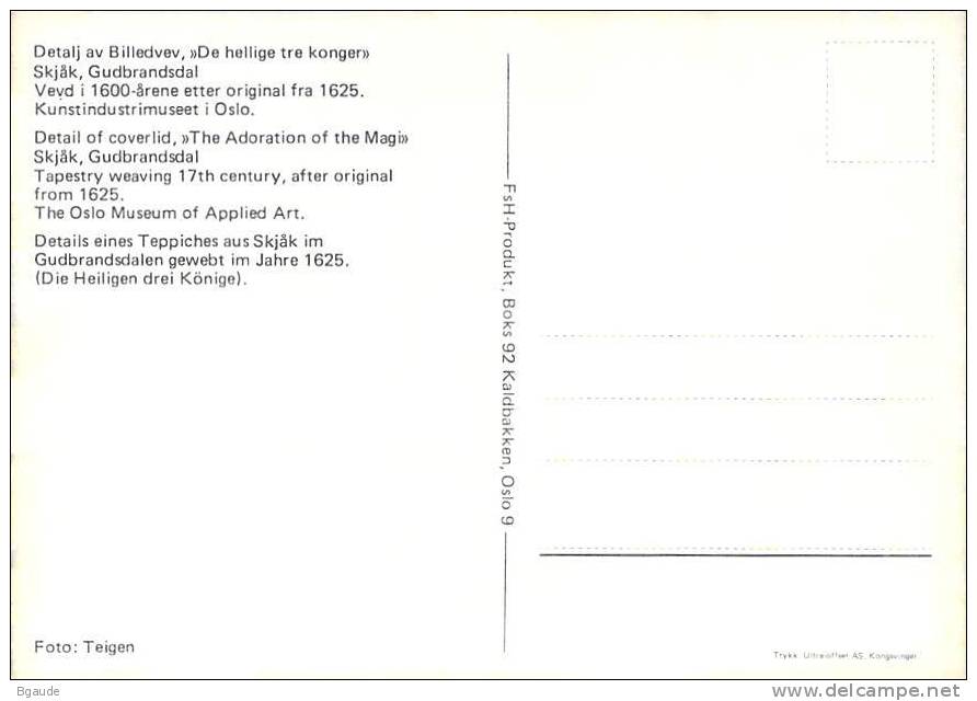 NORVEGE  CARTE MAXIMUM NUM.YVERT 807 TAPISSERIE D´ART - Maximumkarten (MC)