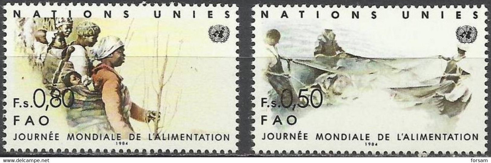 UN GENEVA..1984.. Michel # 120-121..MNH. - Neufs