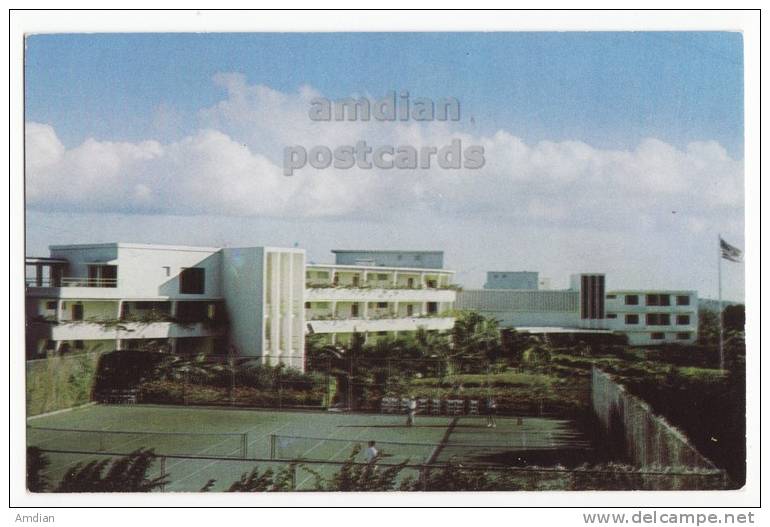 ST THOMAS VIRGIN ISLANDS ~ VIRGIN ISLE HOTEL ~TENNIS COURTS~c1960s Old Postcard  [c4864] - Virgin Islands, US