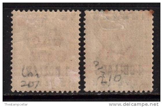 British Guyana Scott 148 & 151 - SG207 & 210, 1890 Inland Revenue 1c On $1 & 1c On $4 MH* - Guyane Britannique (...-1966)