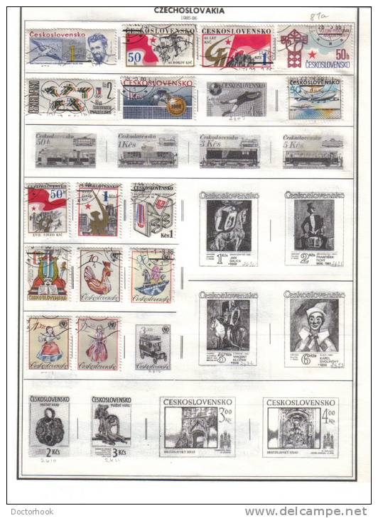 CZECHOSLOVAKIA    Collection Of  Mounted Mint And Used As Per Scan. ( 2 SCANS) - Collections, Lots & Séries