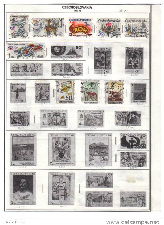 CZECHOSLOVAKIA    Collection Of  Mounted Mint And Used As Per Scan. ( 4 SCANS) - Collections, Lots & Séries