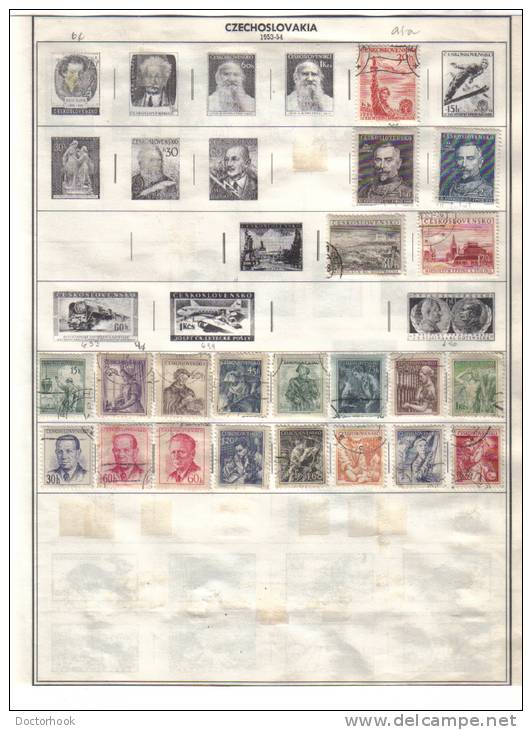 CZECHOSLOVAKIA    Collection Of  Mounted Mint And Used As Per Scan. ( 3 SCANS) - Collezioni & Lotti