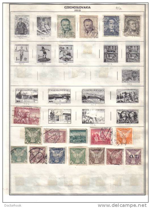 CZECHOSLOVAKIA    Collection Of  Mounted Mint And Used As Per Scan. ( 2 SCANS) - Collections, Lots & Séries