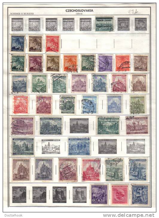 CZECHOSLOVAKIA    Collection Of  Mounted Mint And Used As Per Scan. ( 2 SCANS) - Collections, Lots & Séries