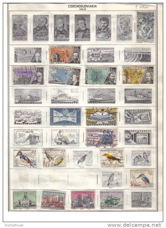 CZECHOSLOVAKIA    Collection Of  Mounted Mint And Used As Per Scan. ( 2 SCANS) - Collections, Lots & Séries