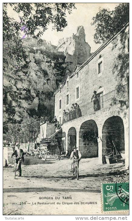 CPA 48 LE RESTAURANT DU CIRQUE DES BEAUMES 1910 Peu Fréquente - Mende