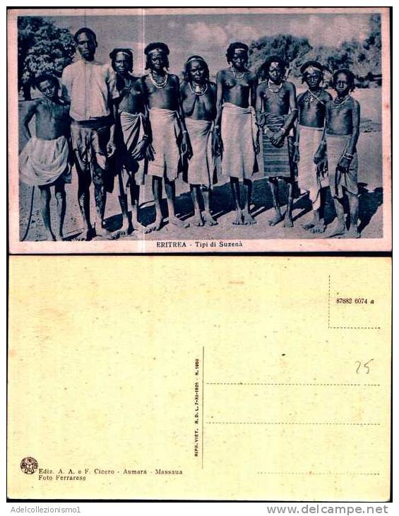 9292) ERITREA - 1902 -  Tipi Di Suzenà - Eritrea