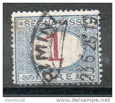 ITALIE Taxe  1,00l Bleu Brun 1870-1903 N°12 - Strafport