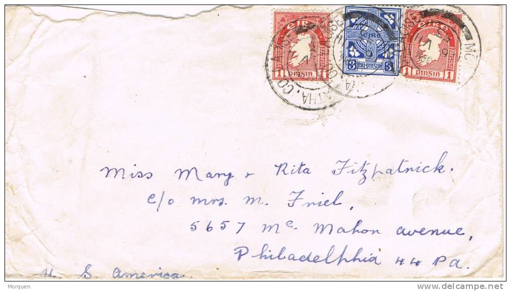 0618. Carta MOUNTRATH  Condado LAOISE (Irlanda) 1953 - Covers & Documents