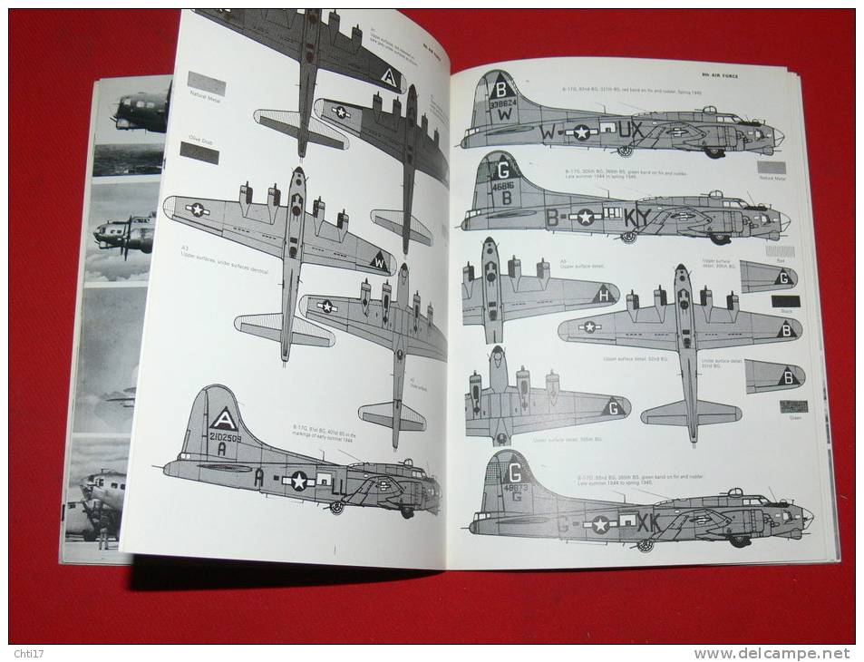 MILITARIA  WW 2  AVIATION AIRCAM AVIATION SERIES N°S14 BOMBARDIER BOEING B17 FLYING FORTRESS  1941/45 EDITION 1972