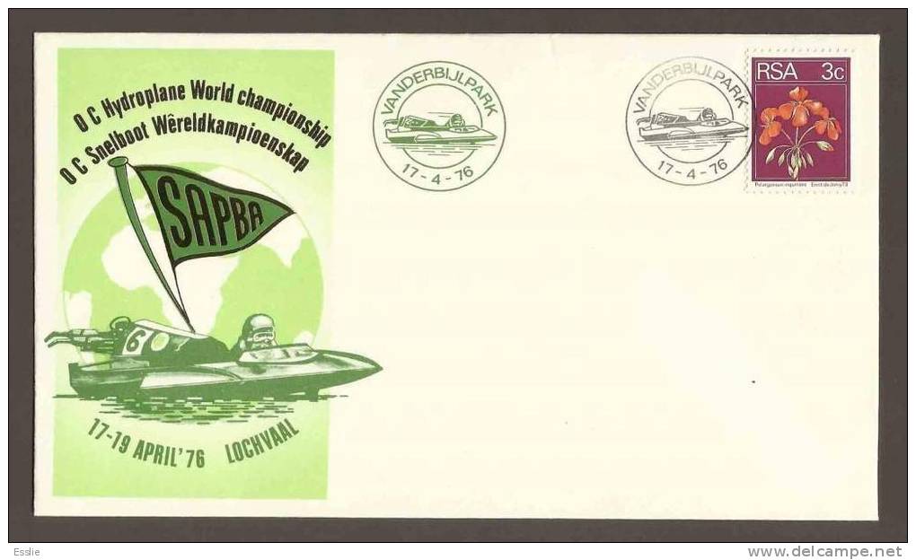 South Africa RSA - 1976 O C Hydroplane World Championship Commemorative Cover (Speed Boat) - Covers & Documents