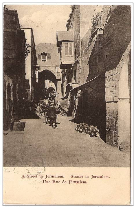 ISRAEL - Une Rue De JERUSALEM / Austrian Post +++ To Myrtle Creek, OR, USA, 1911 +++ Fr. Vester & Co., #135 +++ - Israel