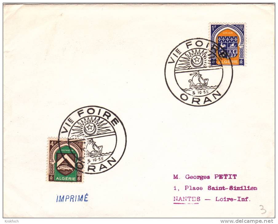 Oran Foire 1955 - Bureau Temporaire - Cartas & Documentos