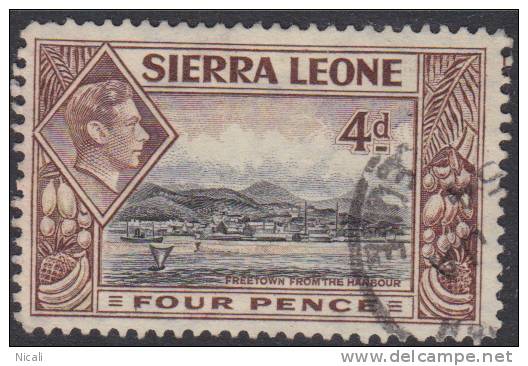 SIERRA LEONE 1938 4d KGVI SG 193 U XQ173 - Sierra Leone (...-1960)